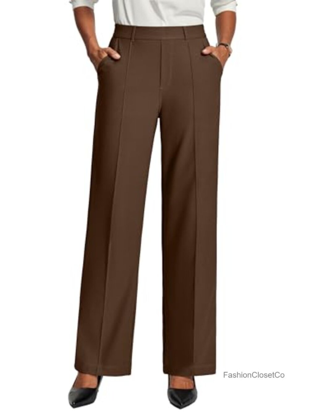 Women Wide Leg Dress Pants High Waisted Work Trousers Business Casual